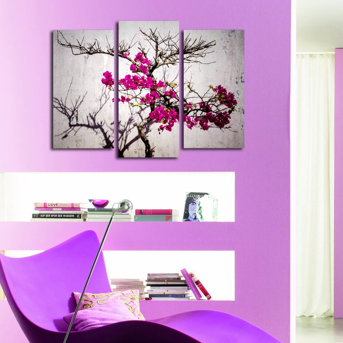 Wallity Cuadro Decorativo de Lienzo de Ante Multicolor (3 Piezas)